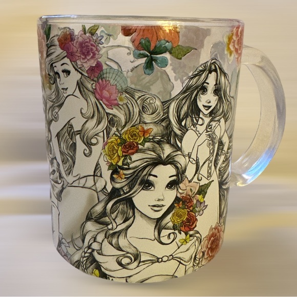 Disney Princesses Animators Clear Glass Mug – 17.5 oz - Picture 5 of 13